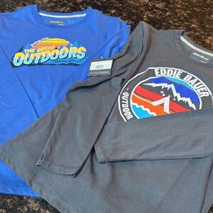 Eddie Bauer Kids' Blue and Gray Adventure Tees